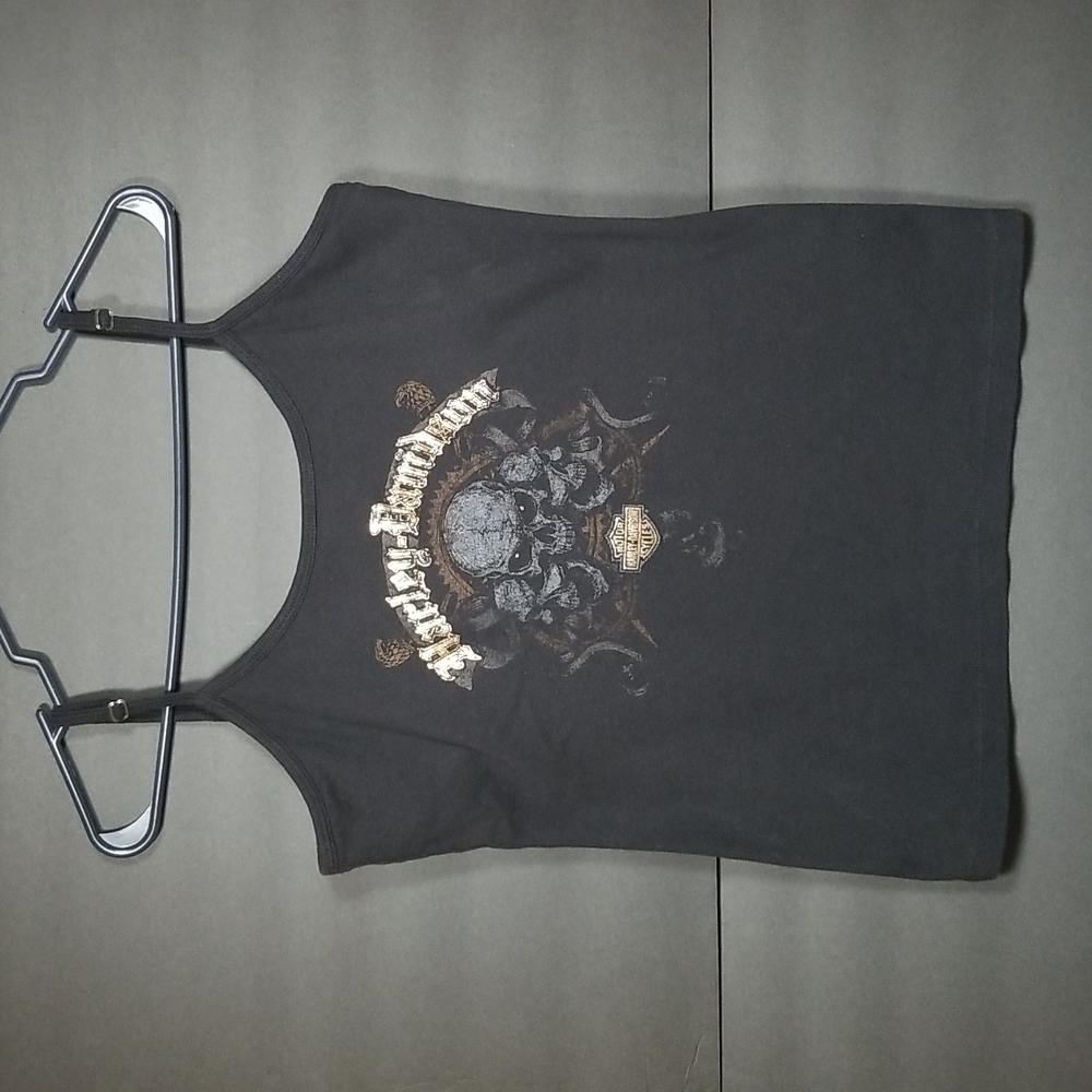 Harley-Davidson Women's Black & Gold camisole Sz-XL